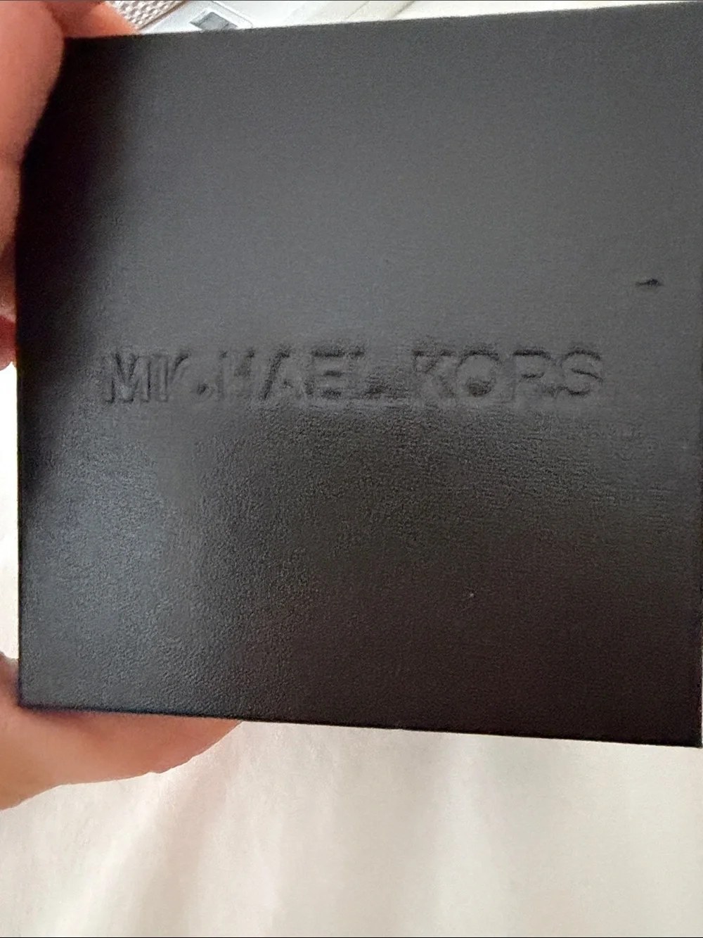 Michael Kors Gold and White Crystal Bezel Chronograph Watch